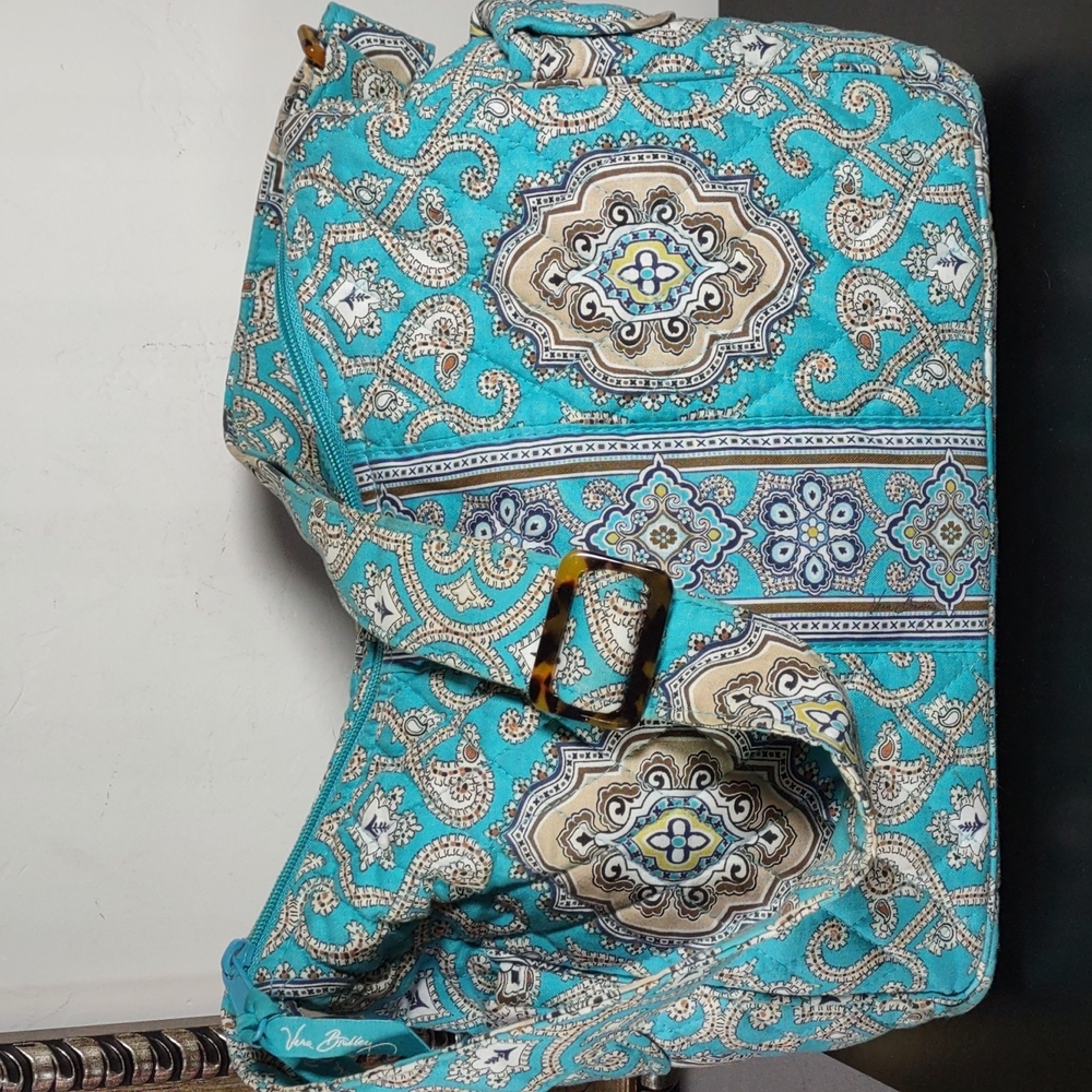 Vera Bradley "Totally Turq" Quilted Shoulder Bag - Picture 10 of 10